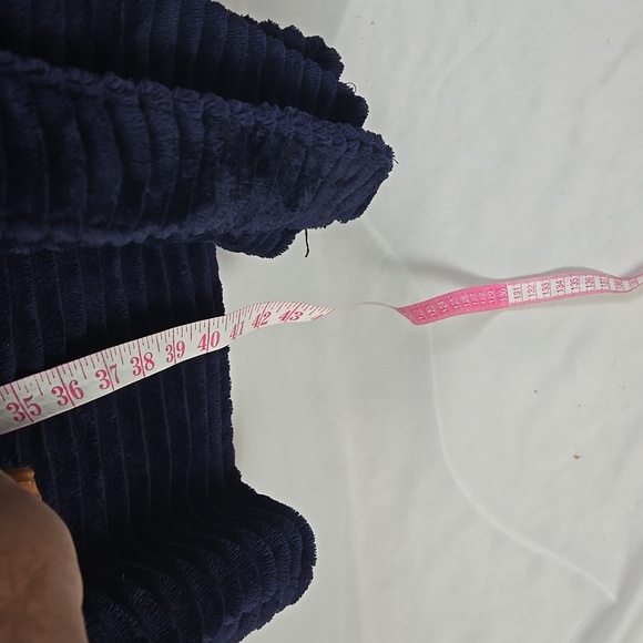 Nine West Sleepwear Women's Navy Blue Plush Belted Lounge Robe Sz S/P - Picture 10 of 10